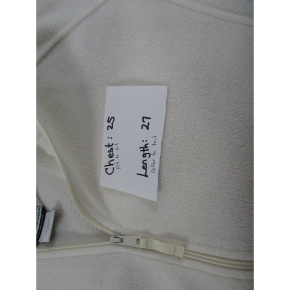 Columbia Sportswear Womens XL White Cream Logo Full Zip Fleece Jacket WW6114 - Picture 7 of 7